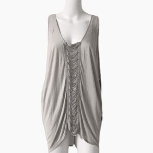 ROCK & REPUBLIC Chain Gang Silver Cloud Knit Top NWT